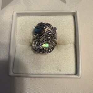 Silver And Opal Ring